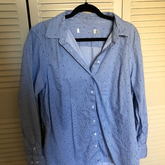Blue striped cotton button up - Picture 4 of 4